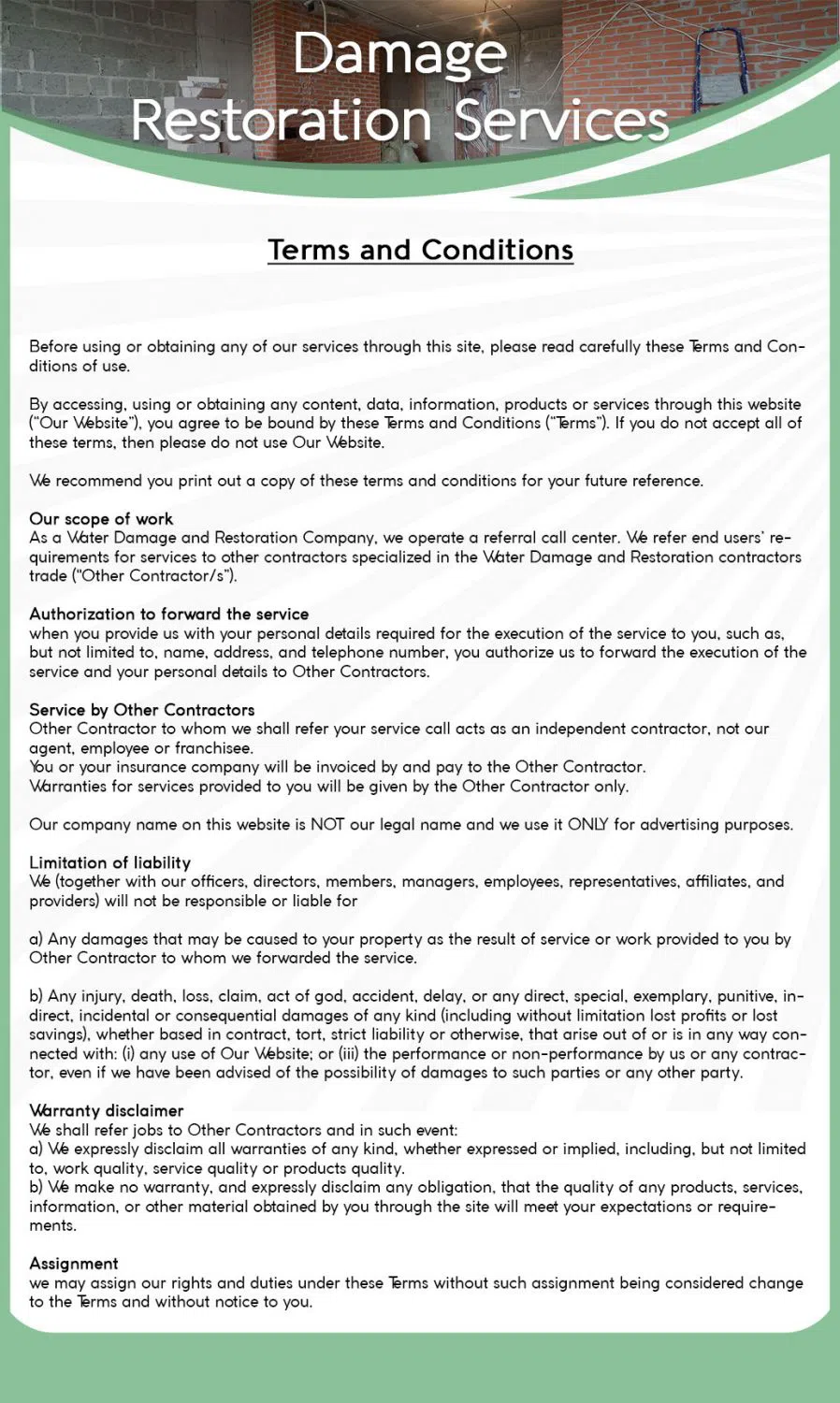 Hallandale Beach Restoration Expert Hallandale Beach, FL 954-390-2414 - terms-wgr-6